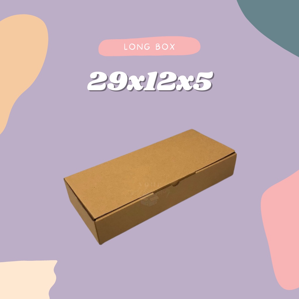 

KARDUS PACKING 29x12x5 // KARDUS KADO DIE CUT KARTON // LONG BOX // DUS CORRUGATED EFLUTE / DUS KEMASAN
