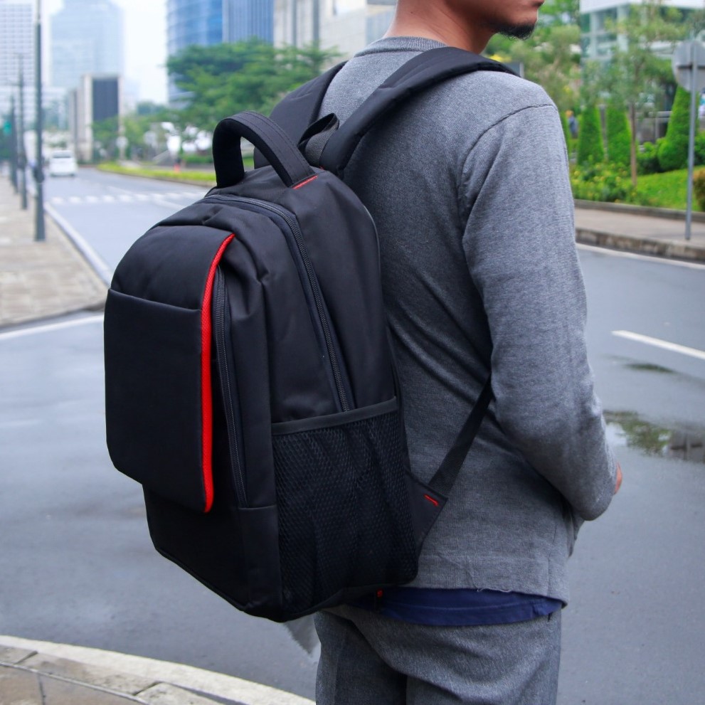 Tas Ransel Laptop - Backpack Laptop 14 Inch Casual Elegan Travel Kekinian Pria Wanita Cewek Cowok