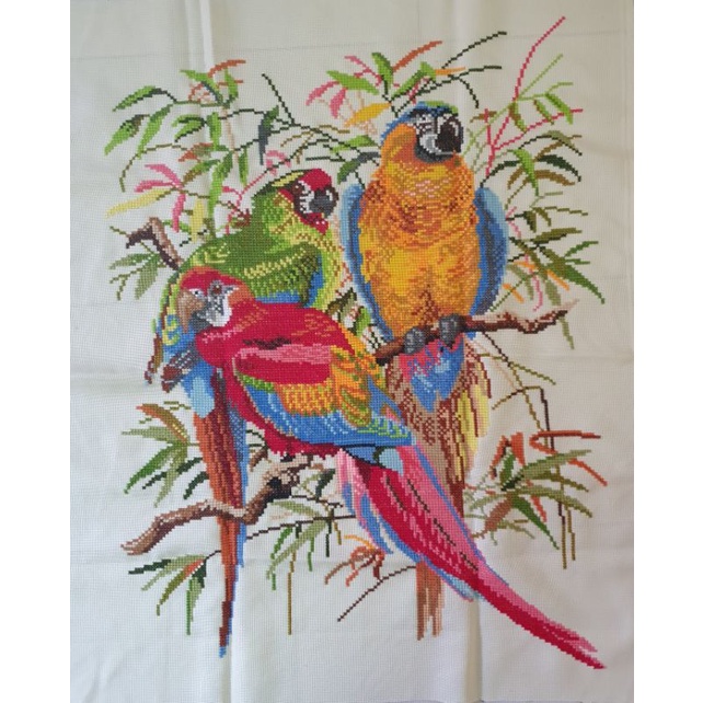 Strimin/ Kristik Jadi HANDMADE gambar burung kakaktua