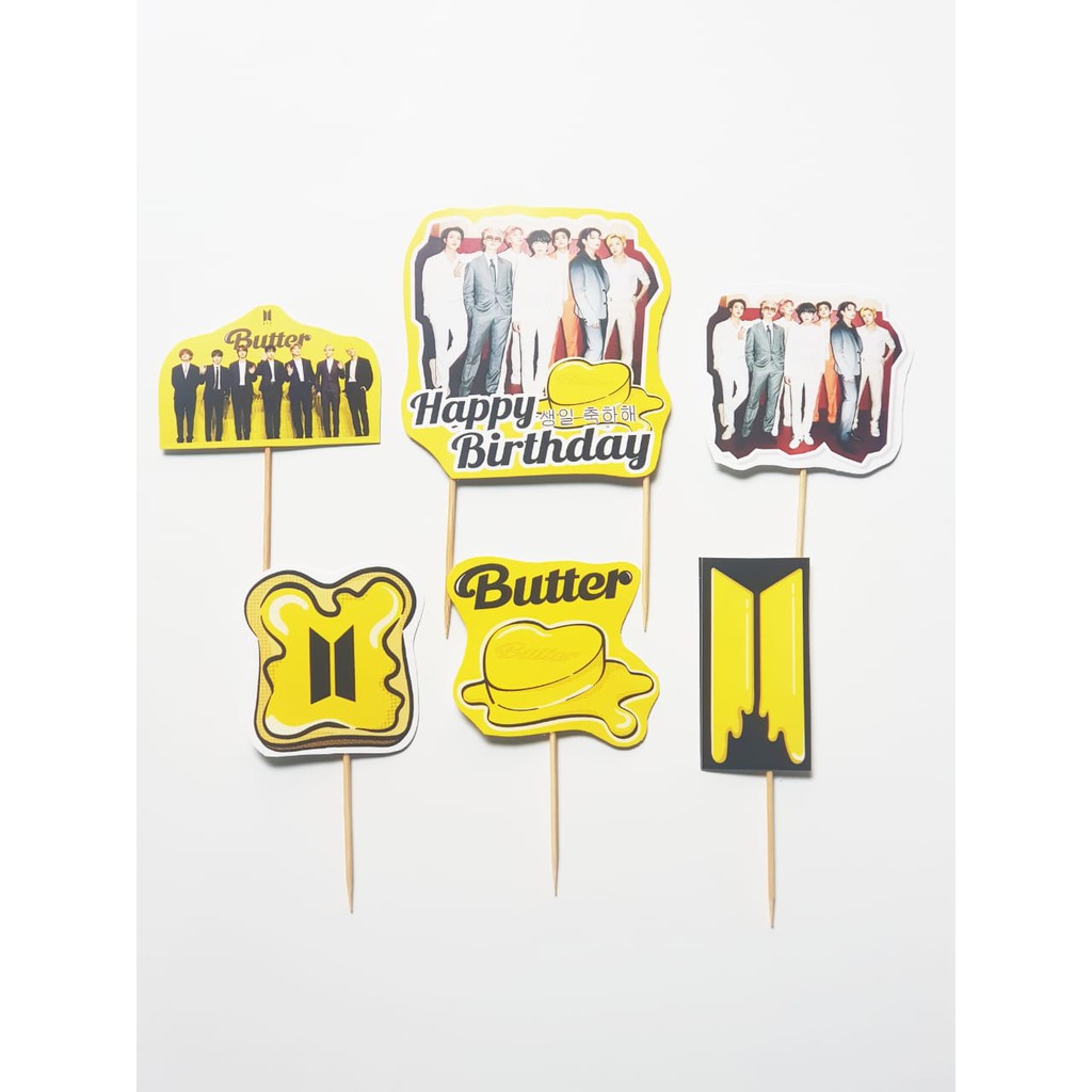 Topper Kue BTS Butter (6pcs)