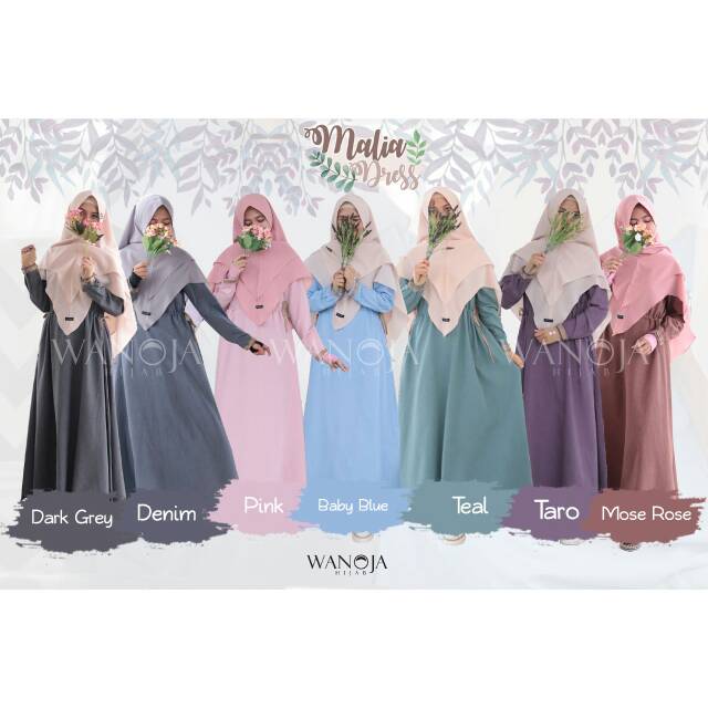 [READY STOCK] MALIA DRESS by WANOJA HIJAB | Gamis Wanoja | Dress Syari