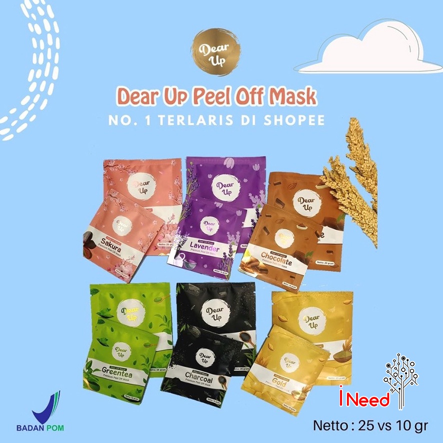 (INEED) (10gr) DEAR UP Peel Off Mask | Masker Wajah | Peel Off Mask (✔ BPOM)