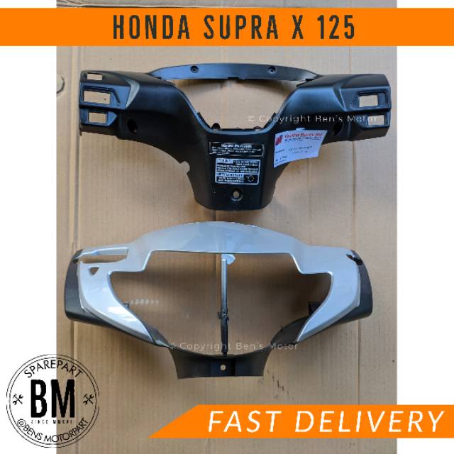 Cover Batok Kepala Depan Belakang Honda Supra X 125 Lama 2006 - Silver