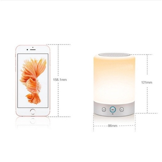 SPEAKER BLUETOOTH LED SMART TOUCH LAMP LAMPU TIDUR CL671