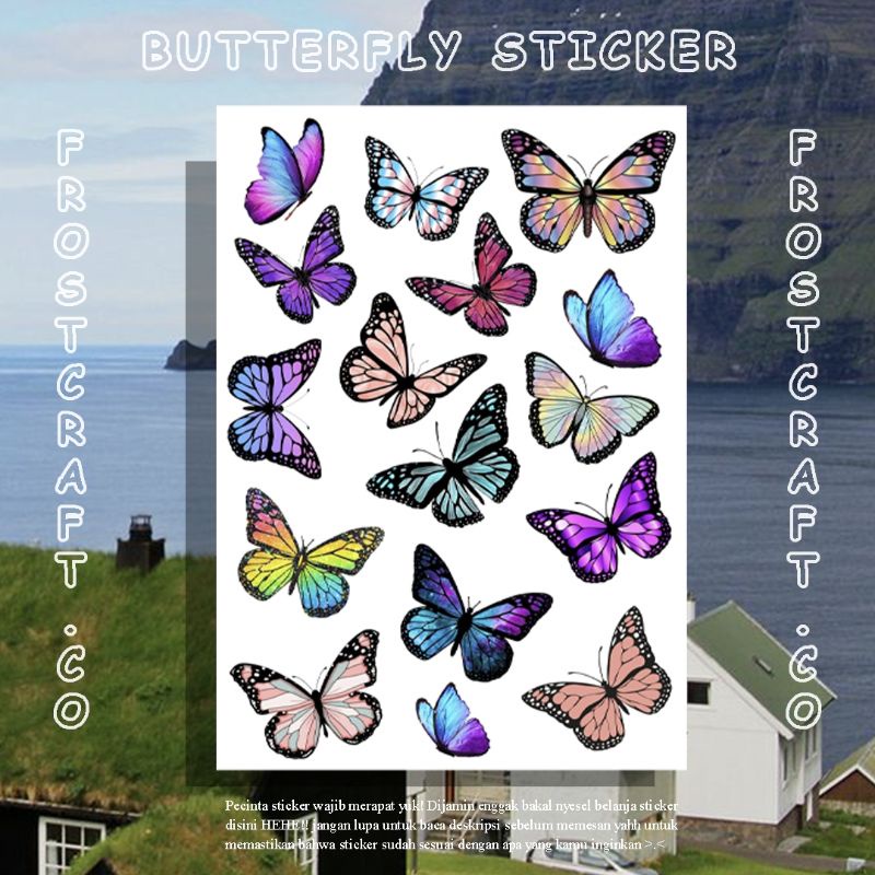 

BUTTERFLY AESTHETIC STICKER SHEET | BUTTERFLY STICKER | BUTTERFLY