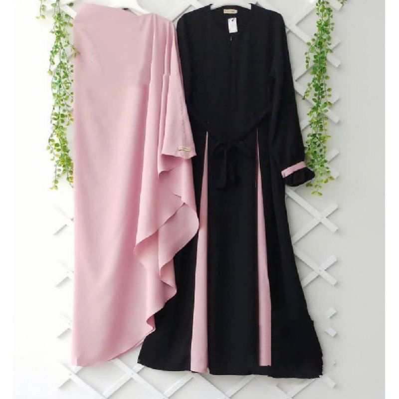 Baju Gamis Dress Syari Busui Kondangan Nikahan Seragaman Bridesmaid Wanita Muslim Free Plus Khimar J