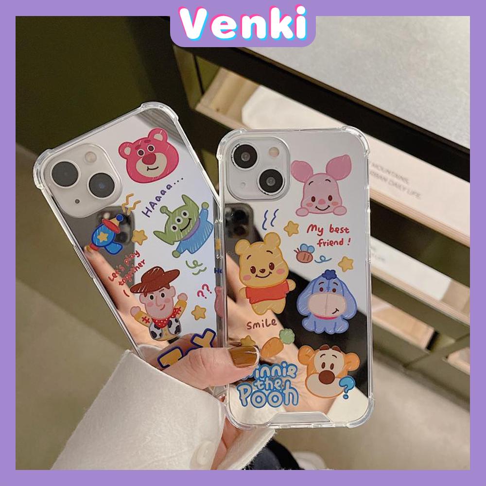 iPhone Case Acrylic Luxury Makeup Mirror Airbag Shockproof Protection Camera Cartoon Cute Compatible For iPhone 11 iPhone 13 Pro Max iPhone 12 Pro Max iPhone 7 Plus iPhone xr