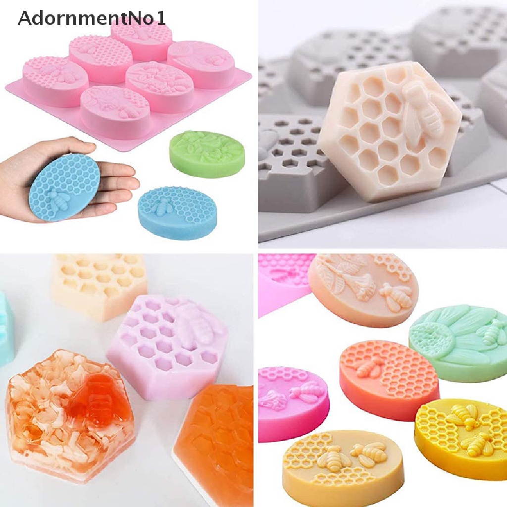 (AdornmentNo1) Cetakan Sabun / Kue Bentuk Sarang Lebah 3D Bahan Silikon Untuk Dekorasi Pesta