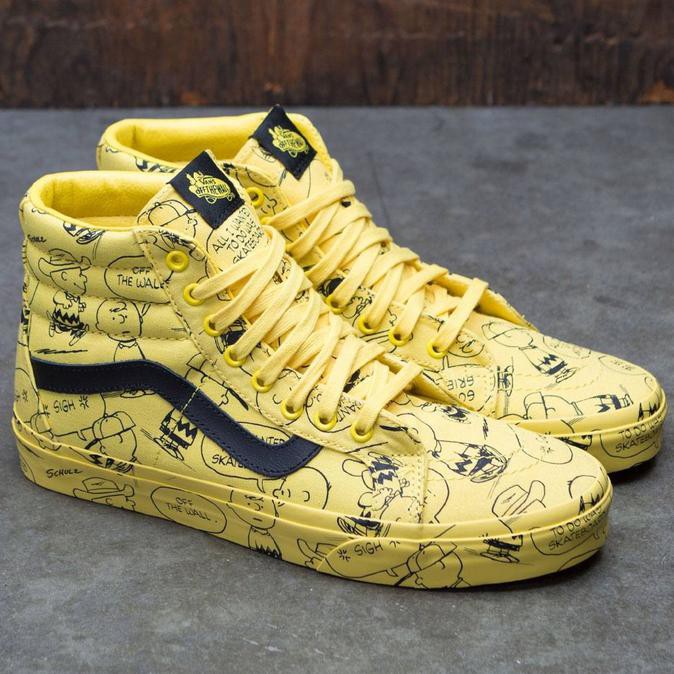 SUPER SALE Vans Sk8-Hi x Peanuts "Charlie Brown/Maize" Ready Stock