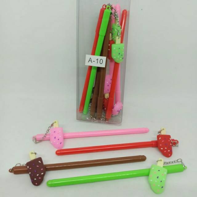 

12pcs Pulpen Gantunga Ice Cream / Pulpen Gantungan / Pulpen Ice Cream