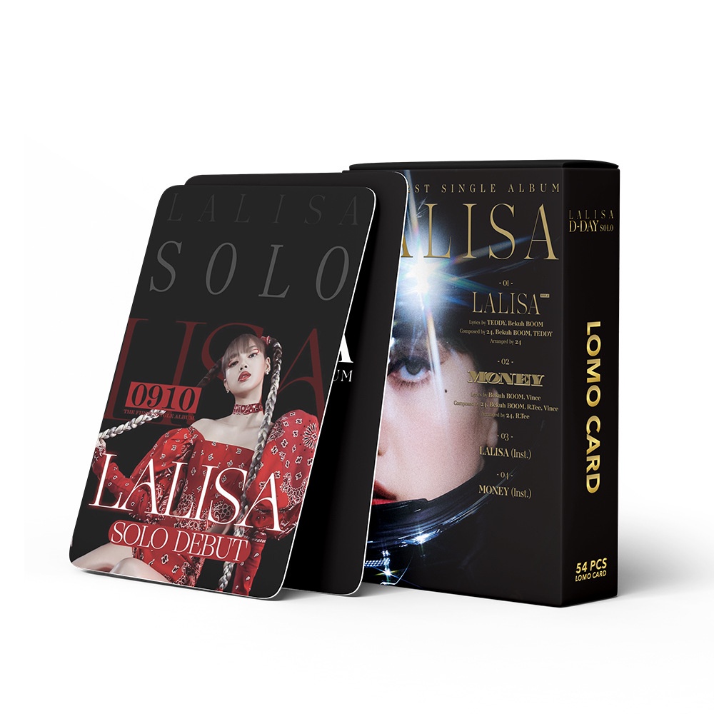 54pcs / Set Kartu Lomo Foto Kpop  Lisa D-Day Solo Lalisa