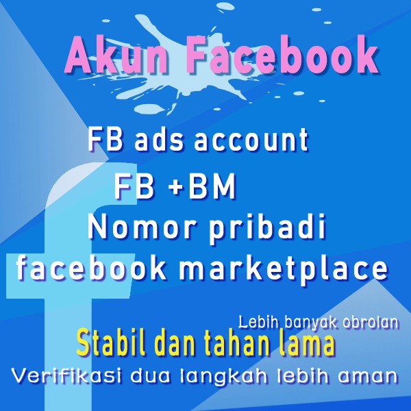 Akun facebook fresh FB ADS Akun Account BM link /akun facebook marketplace/akun facebook ads