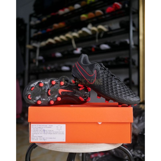 Sepatu Bola Nike Legend 8 Academy FG Black Red Original AT5292060 Nike tiempo