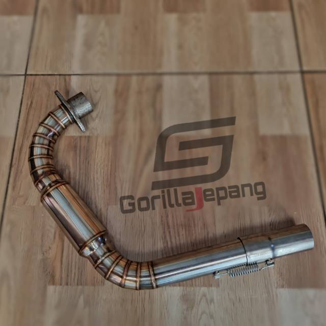 Leher knalpot cacing stenlis boom Gl Megapro tiger