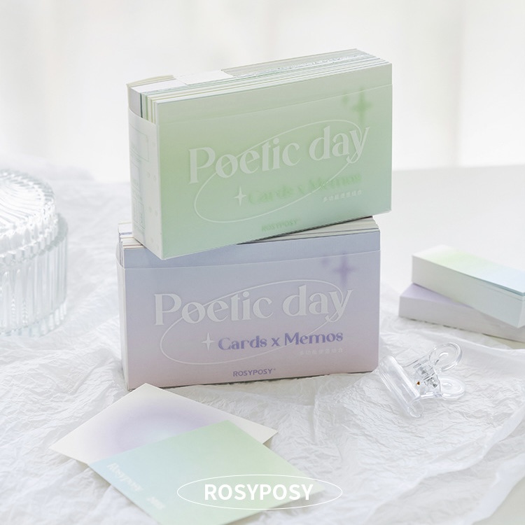 

Ay00! Sticky Note Memo Note Card Poelic day Soft Colour 356 Lembar - RP04