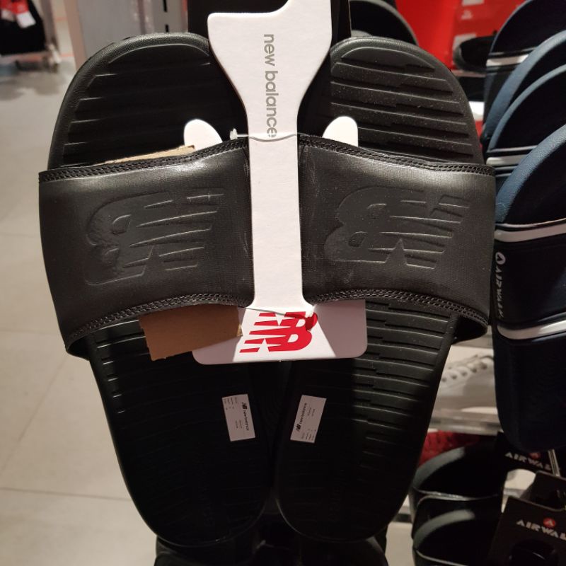 Sandal NEW BALANCE (Black) Sendal Slide Sporty Slip-On Kasual ORIGINAL