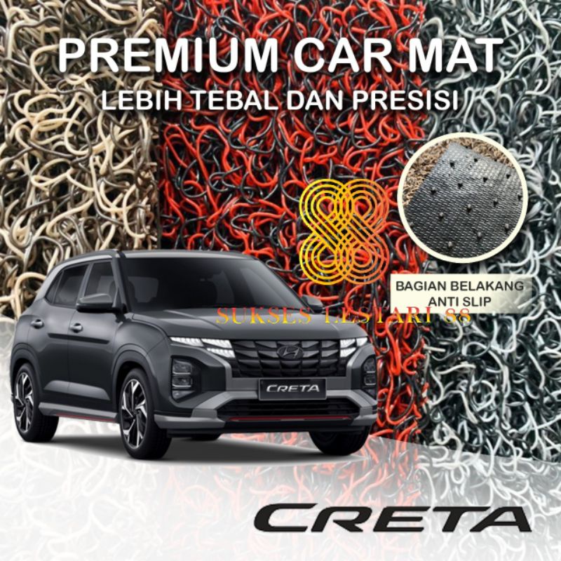 Karpet Mobil Premium Hyundai Creta Mie Bihun 2 Warna