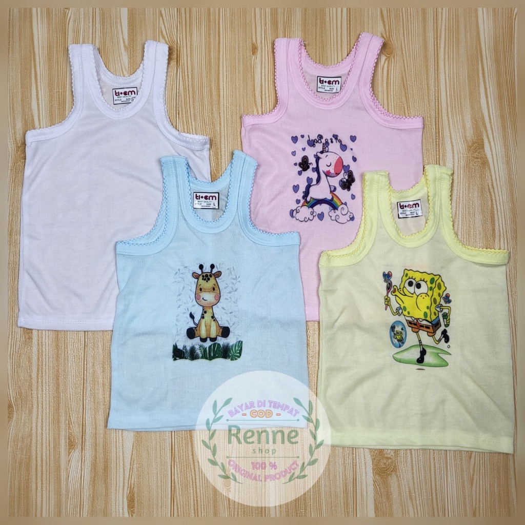 KAOS DALAM ANAK / SINGLET ANAK / SINGLET PUTIH WARNA