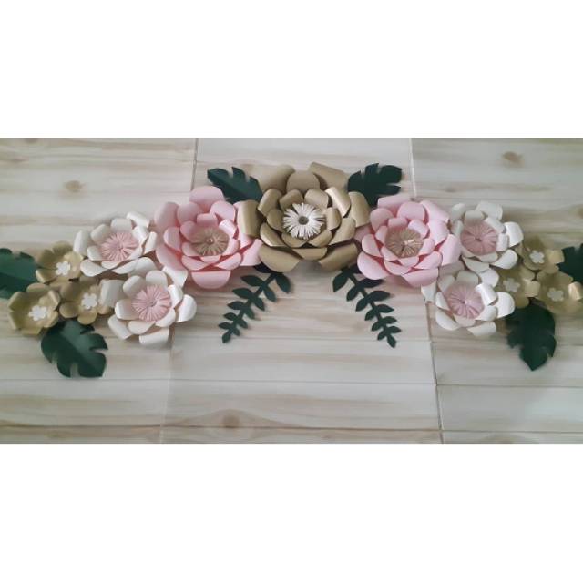 Paper Flower Backdrop Engagement