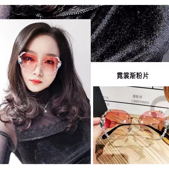 Rowling(ka-171)Kacamata  Hitam Terbaru Wanita No Frame Titanium Diamond Kacamata Fashion Murah/Kacamata Sunglasses Import Wanita Kacamata Fashion