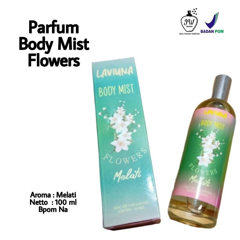 PARFUM THEBODYSHOP 100ml BODYMIST LaviunaBody mist flower MELATI botol model parfum Evangeline