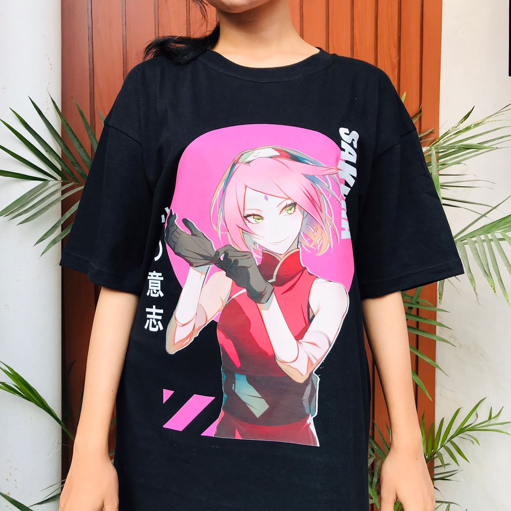 Tshirt Sakura Haruno Anime Manga Naruto Premium Unisex