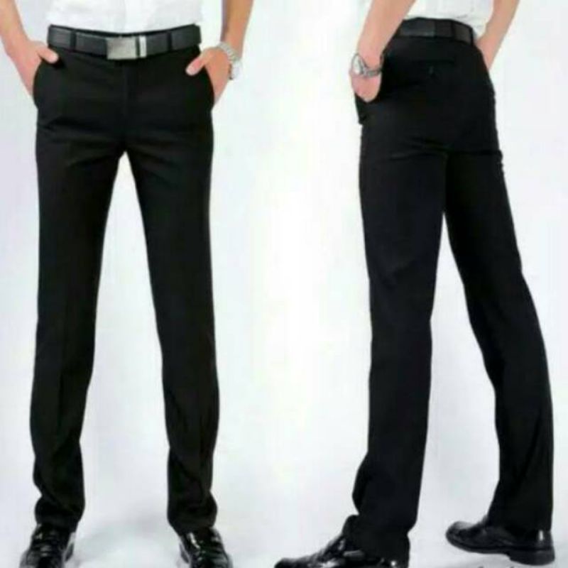 CELANA BAHAN | KATUN TEFLON | SLIM FIT | KANTOR | KERJA