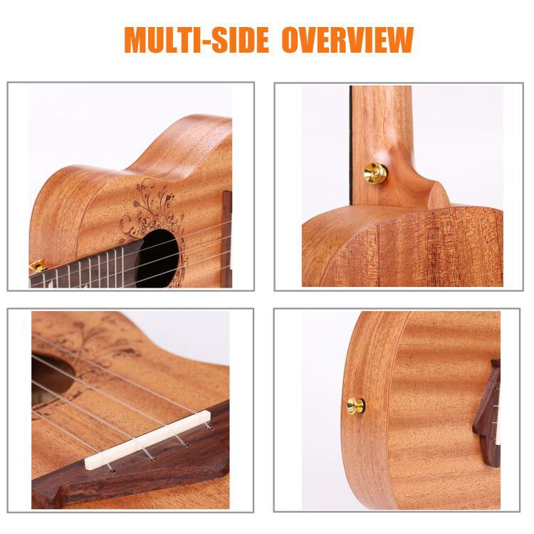 Acouway Ukulele Concert ukelele gifts 24 Inch size 18:1 Machine head Japan Carton String with bag