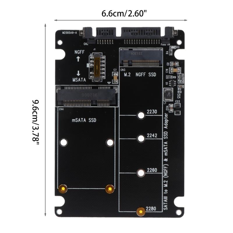 Btsg mSATA Atau Untuk M.2 NGFF SSD Ke Adaptor 2.5-Inch Untuk Bracket Frame w/Aluminium