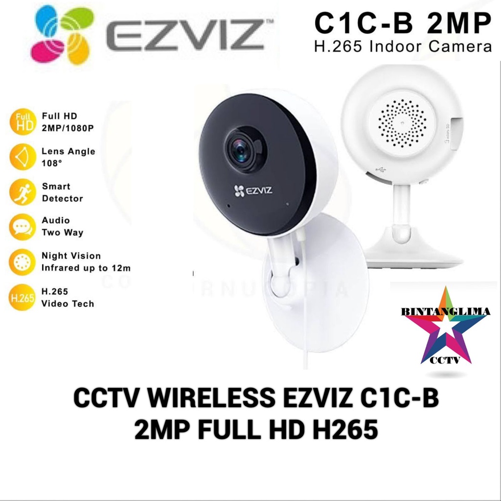 Ezviz H1C CCTV Smart Home Wi-Fi Camera 2MP 1080p Wide Angle