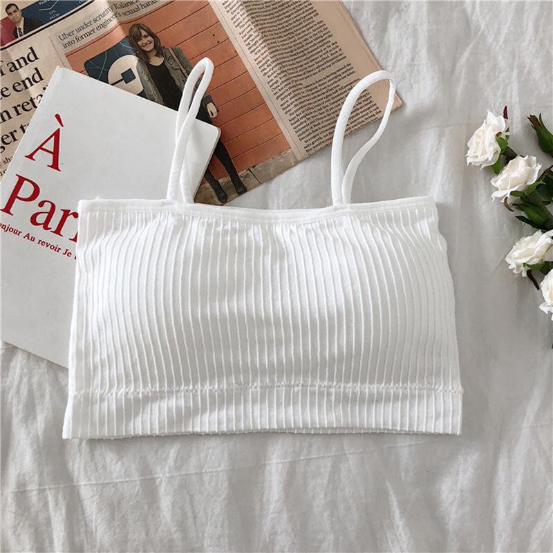 RV® Bra Cewe Kemben Seamless Pakain Dalam Wanita Crop Top Bralette 1012-WHITE