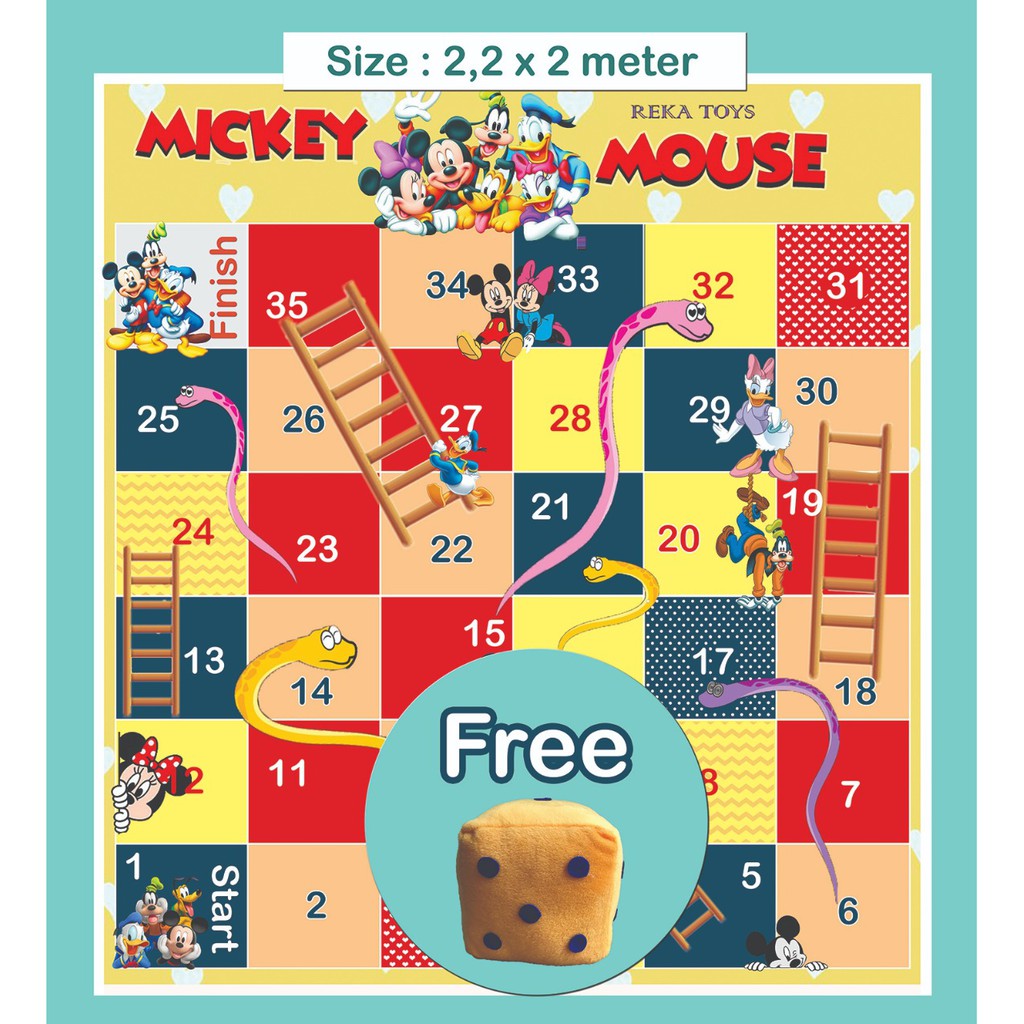 [GRATIS DADU] Ular Tangga Jumbo Puzzle &amp; Board Game Mainan Anak Keluarga Edukasi