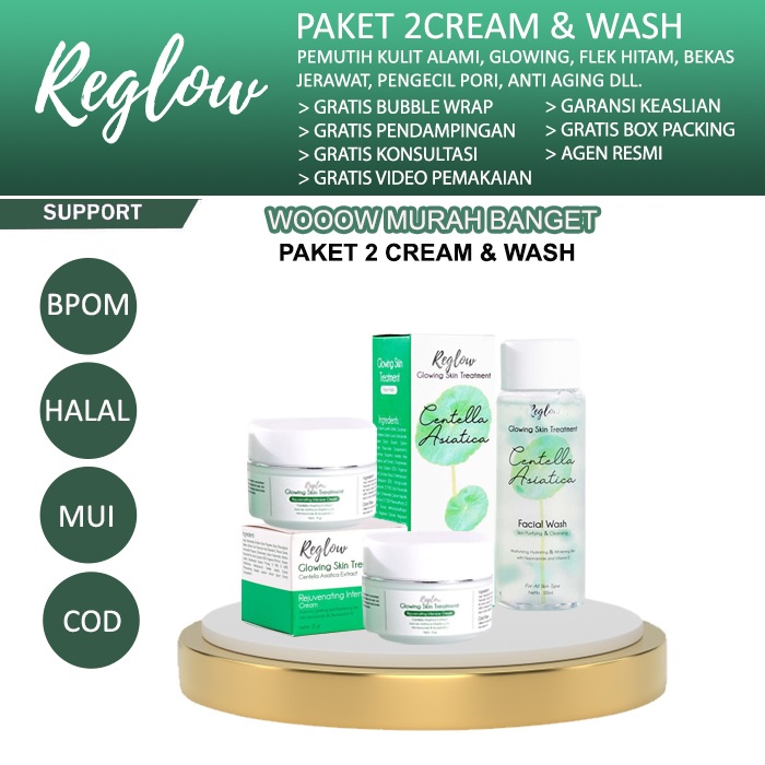 Paket Reglow Dr Sindy 2 Cream dan Facial Wash BPOM Mencerahkan Wajah