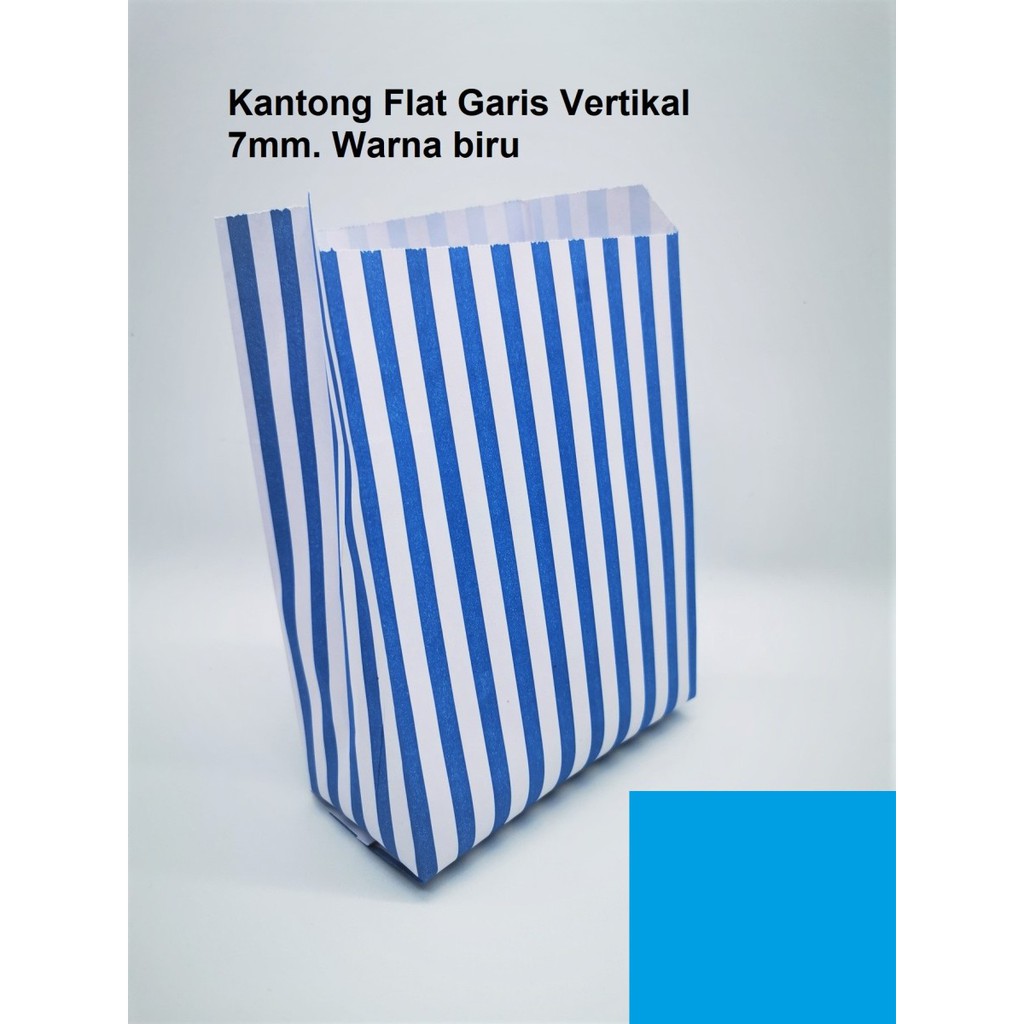 

Kantong Kertas Makanan Tahan Air Minyak vertikal Blue 14x6x21 (M) Food Packaging Kantong Souvenir