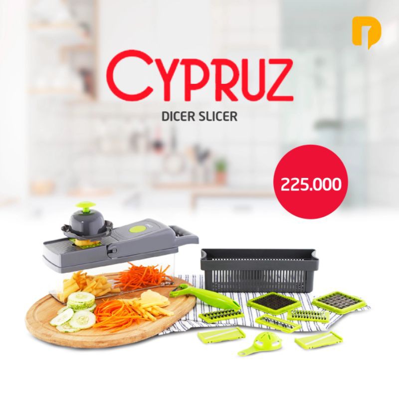 Parutan Multifungsi Cyprus Dicer Slicer