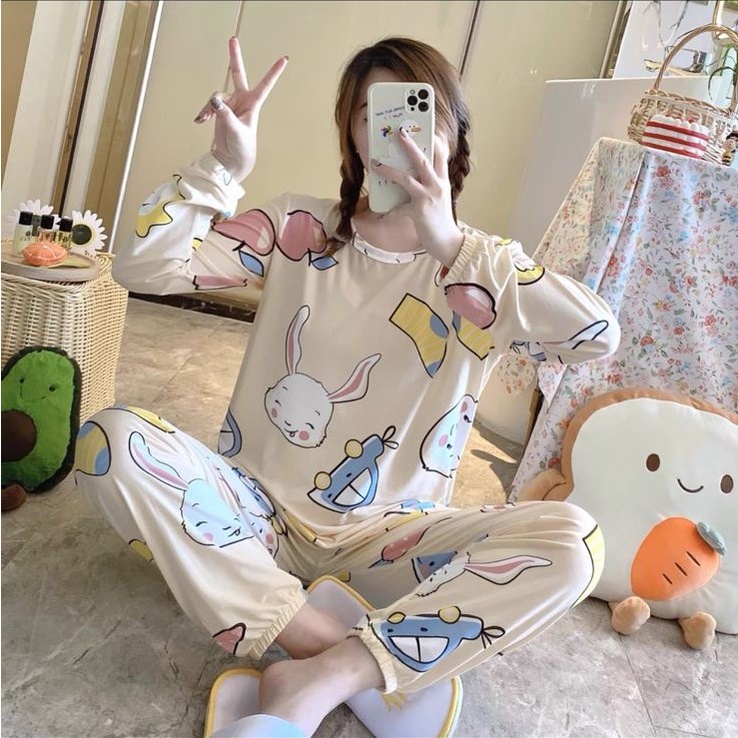 COD pp piyama fashion wanita / Piyama Import PP / stelan wanita / baju tidur wanita-4