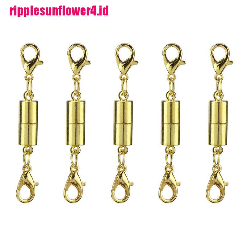 20pcs Gesper Magnetik Warna Silver / Gold Untuk Gelang / Kalung