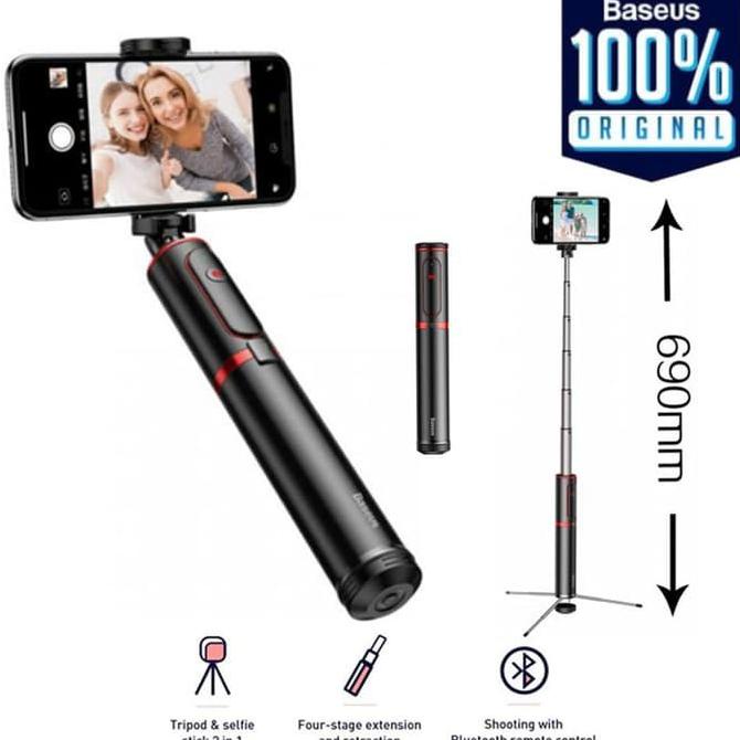 Produk Tongsis Tripod Bluetooth Baseus Fully Folding Selfie Stick Wireless Murah