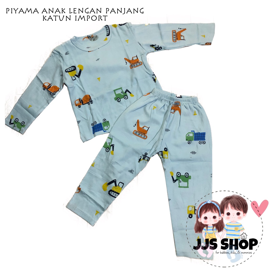 PIYAMA SETELAN IMPORT CELANA BAJU ANAK LENGAN PANJANG BAJU RUMAH TIDUR PEREMPUAN LAKI LAKI