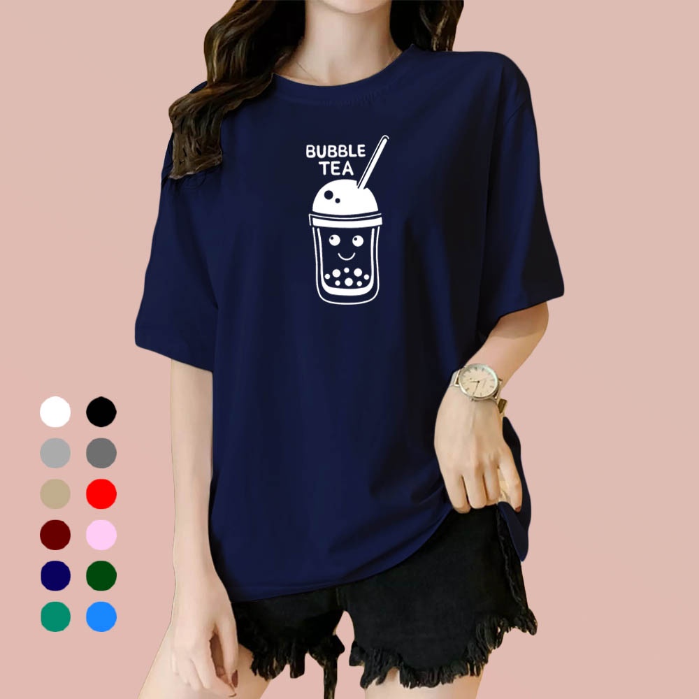 Kaos Wanita Bubble Tea / Kaos Soft Katun / Atasan Wanita - Pria (Unisex)