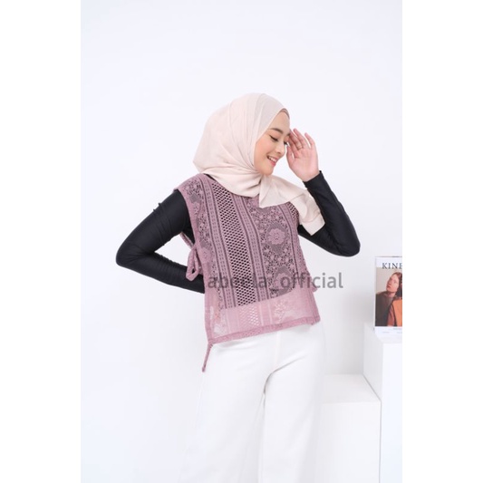 Vest tali brokat abeela/ rompi tali brokat kekinian/rompi abeela/ outer rompi