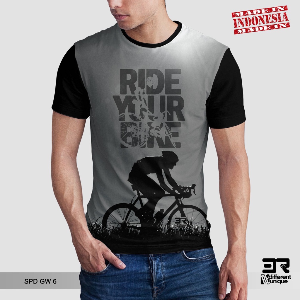 [ COD ] KAOS PRINTING GAMBAR SEPEDA GW 6 - BAJU DISTRO ORIGINAL MOTIF HOBI HOBBY OLAHRAGA OLAH RAGA 
