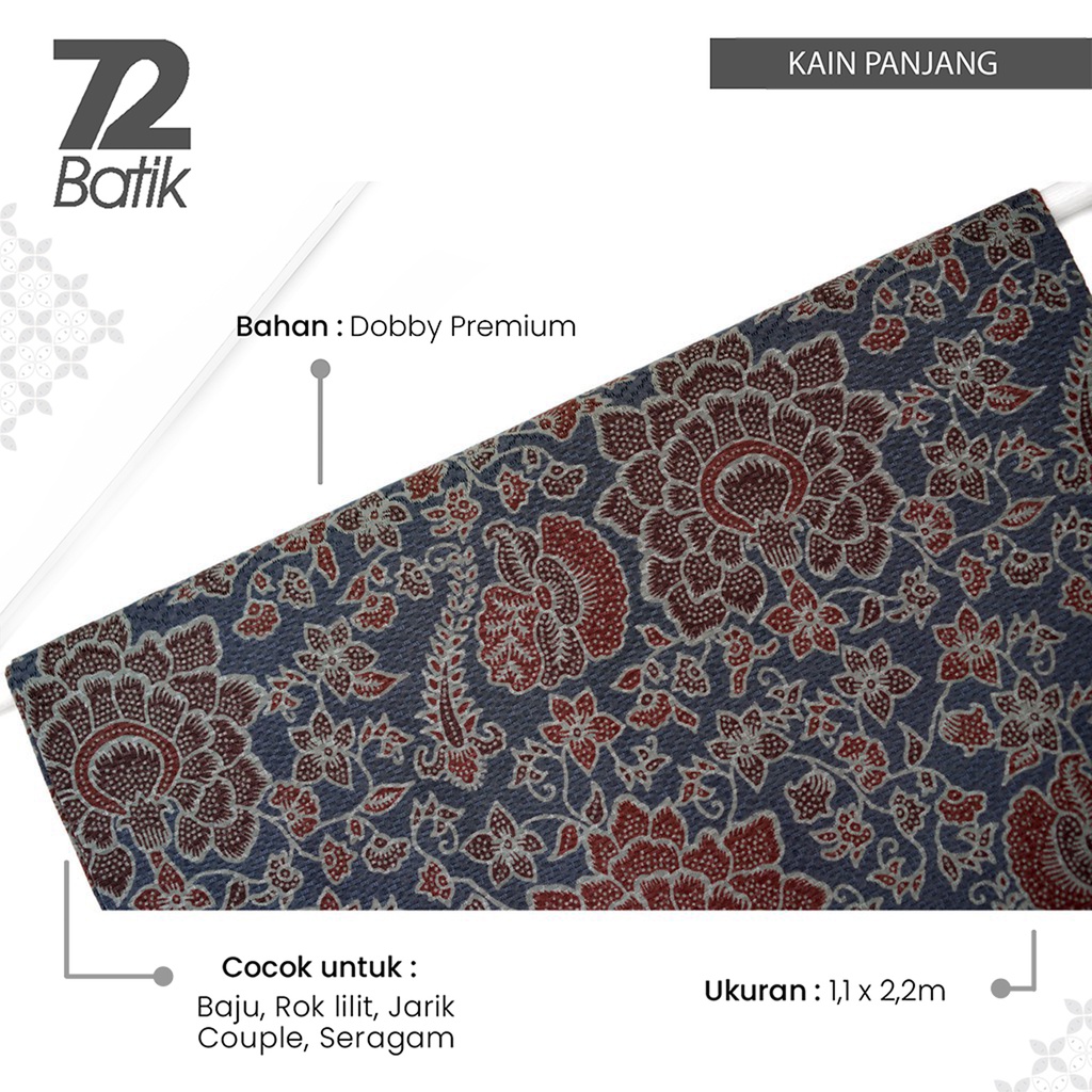 KAIN BATIK PREMIUM Dobby Motif Puspo Sari Warna Abu Grey Gray Dolbi Dobi Doby Viscos 727447 CAP 72 - Jarik Jarit Samping Kebat Panjang Batik Dobby Modern Premium Bahan Seragam Batik Pernikahan Kantor Keluarga Murah Kamen Jadi Batik Bali Lembaran