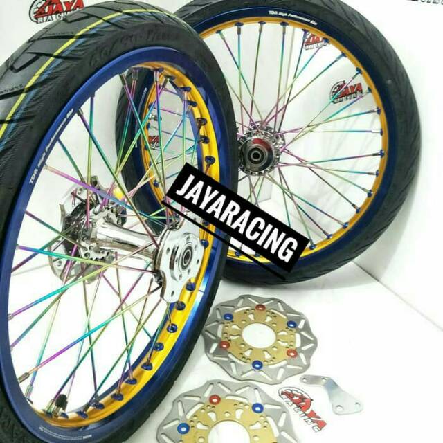 Velg tdr ring 17 tromol becak Ninja R Ninja RR Plus ban 60 80 60 90 Bisa Reguest warna