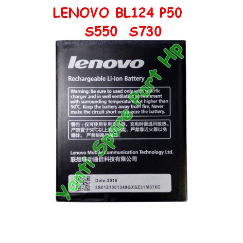 Baterai Lenovo P50 S550 S730 BL124 Orignal New