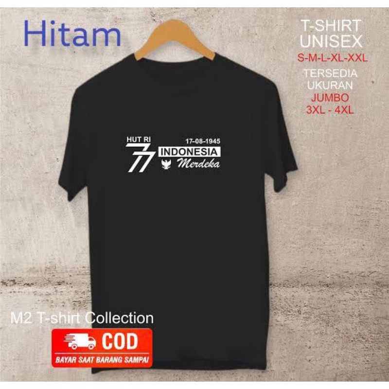 Baju Kaos 17 Agustus,Hut RI 77th Indonesia Merdeka