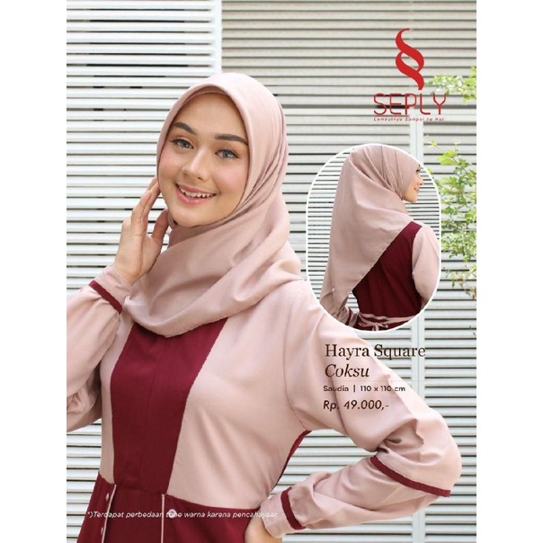 HIJAB SEGIEMPAT  POLOS • HAYRA SQUARE • EMiLY SQUARE || SEPLY ETHICA