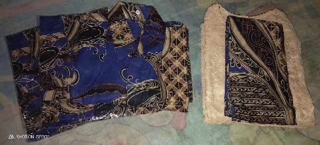 (new Lengkap 5 Warna - Ada Anak) Couple Batik Nyk Yurika Brokat Free Selendang Lengan Panjang