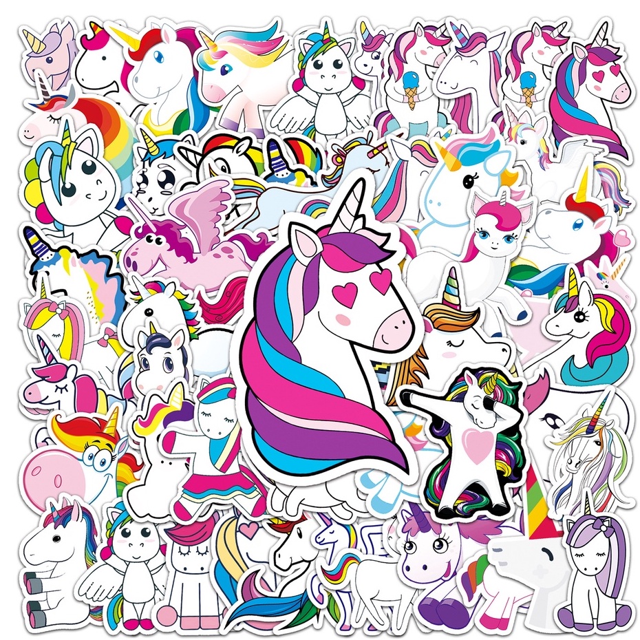 

6pcs UNICORN STIKER LOGO Graffiti Sticker Vinyl Import Laptop Waterproof DIY HP Motor Helm Mobil Ipad Tablet