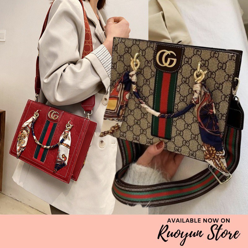 RYX - Scarf Vintage Tas Selempang Fashion Wanita - Ori Import